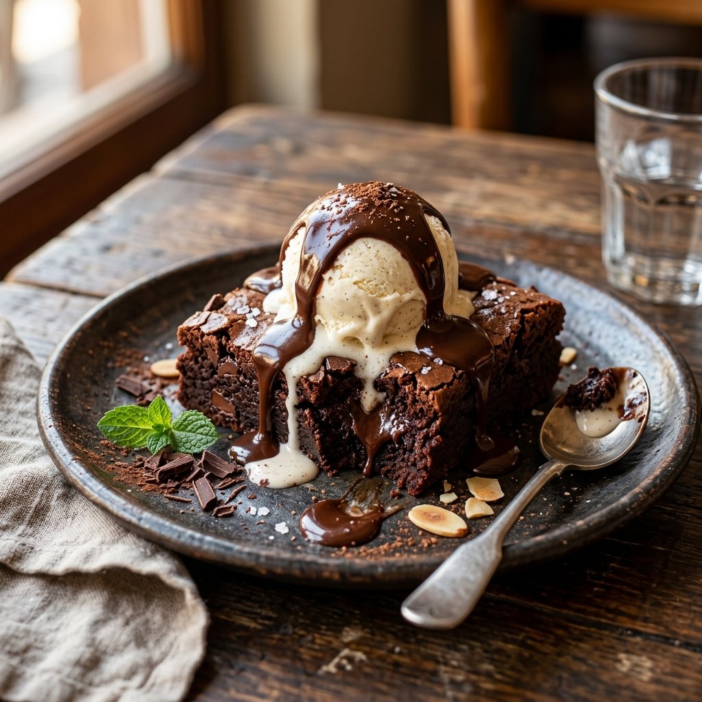 Brownie with Ice Cream